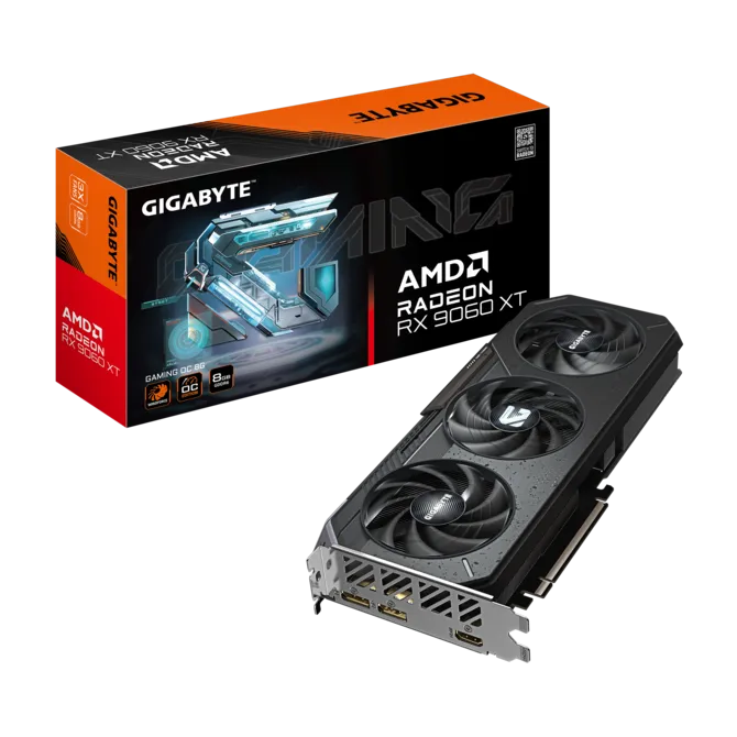 GIGABYTE Tarjeta gráfica Radeon RX 9060 XT Gaming OC 8G, PCIe 5.0, 8GB GDDR6